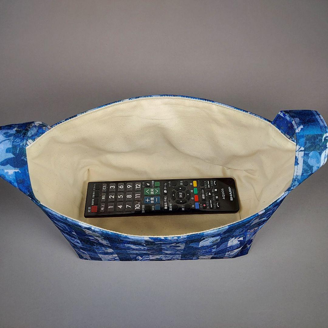 布バスケット大(LIBERTY＊アーカイブギンガム ブルー)