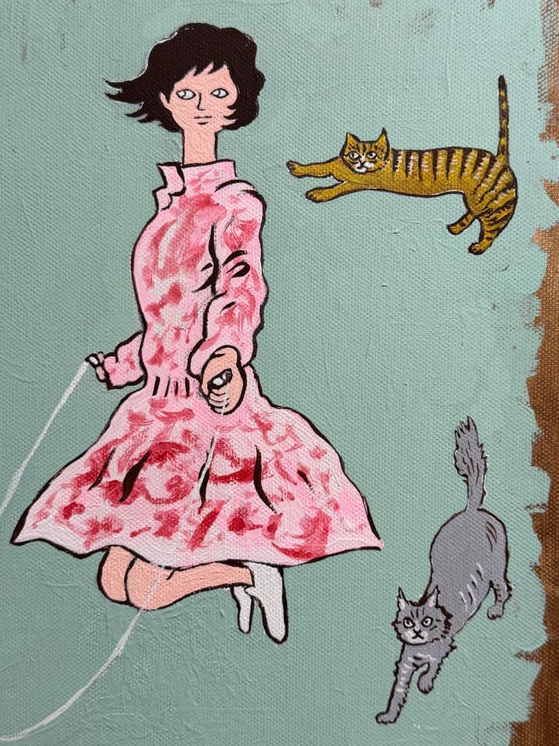 絵画 jump in to spring