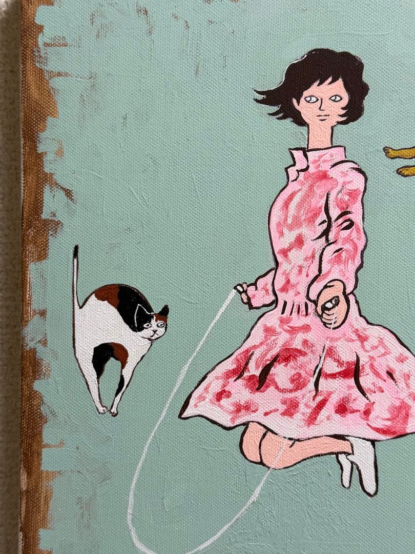 絵画 jump in to spring