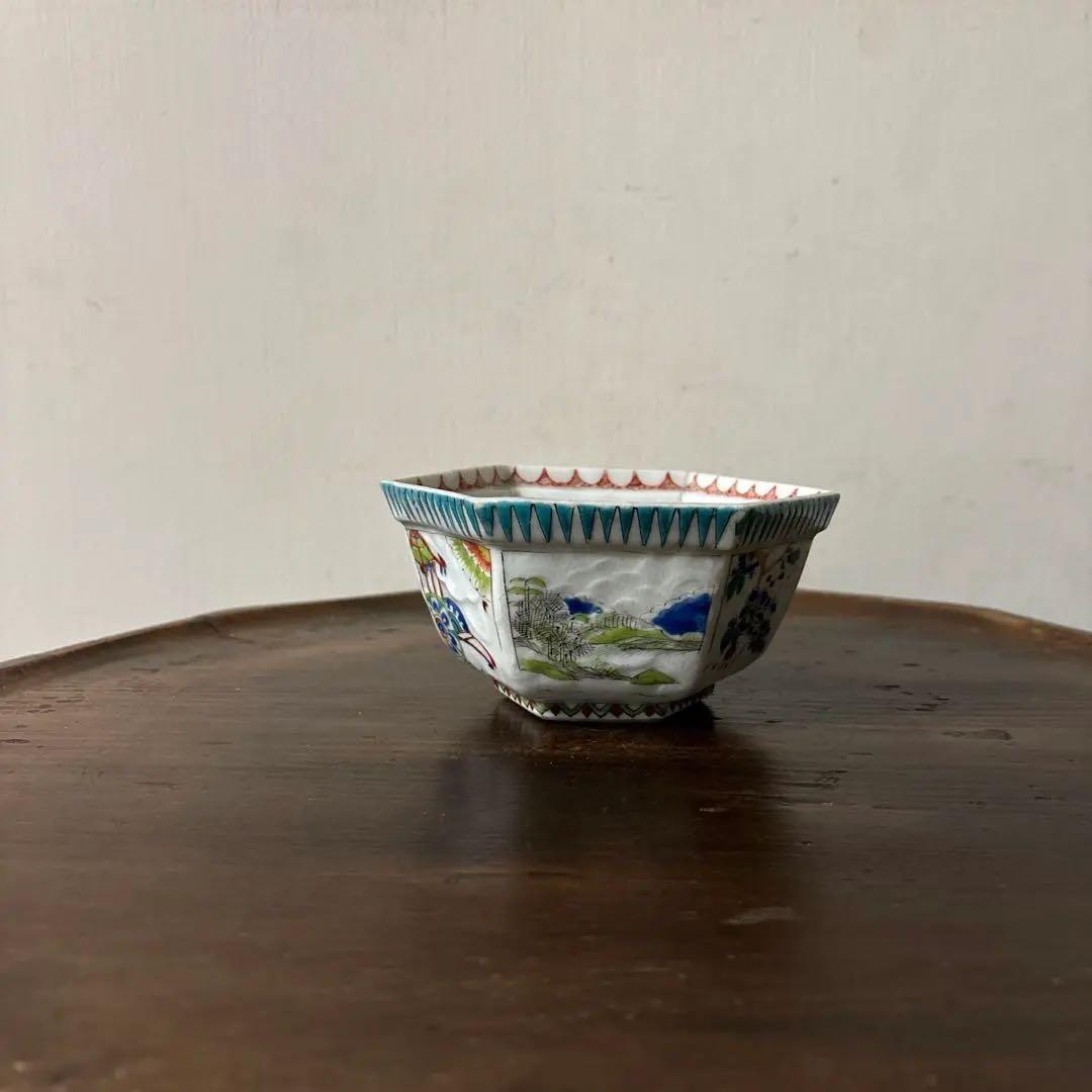古伊万里　色絵鉢　1点　清朝　唐物　江戸時代　アンティーク　白磁　酒器　検:李朝