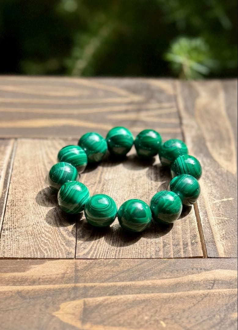 【大玉シリーズ】マラカイト大玉20mm 内径18cm