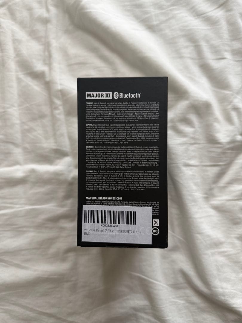 Marshall Major III Bluetooth Black 美品 箱付