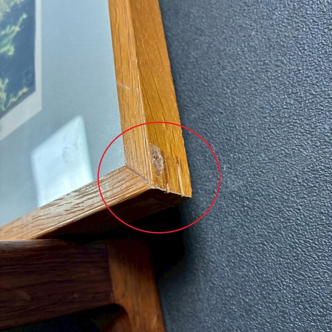 【出品3/3まで】牧野宗則「小川のある風景」木版画 1978年制作 直筆サイン入