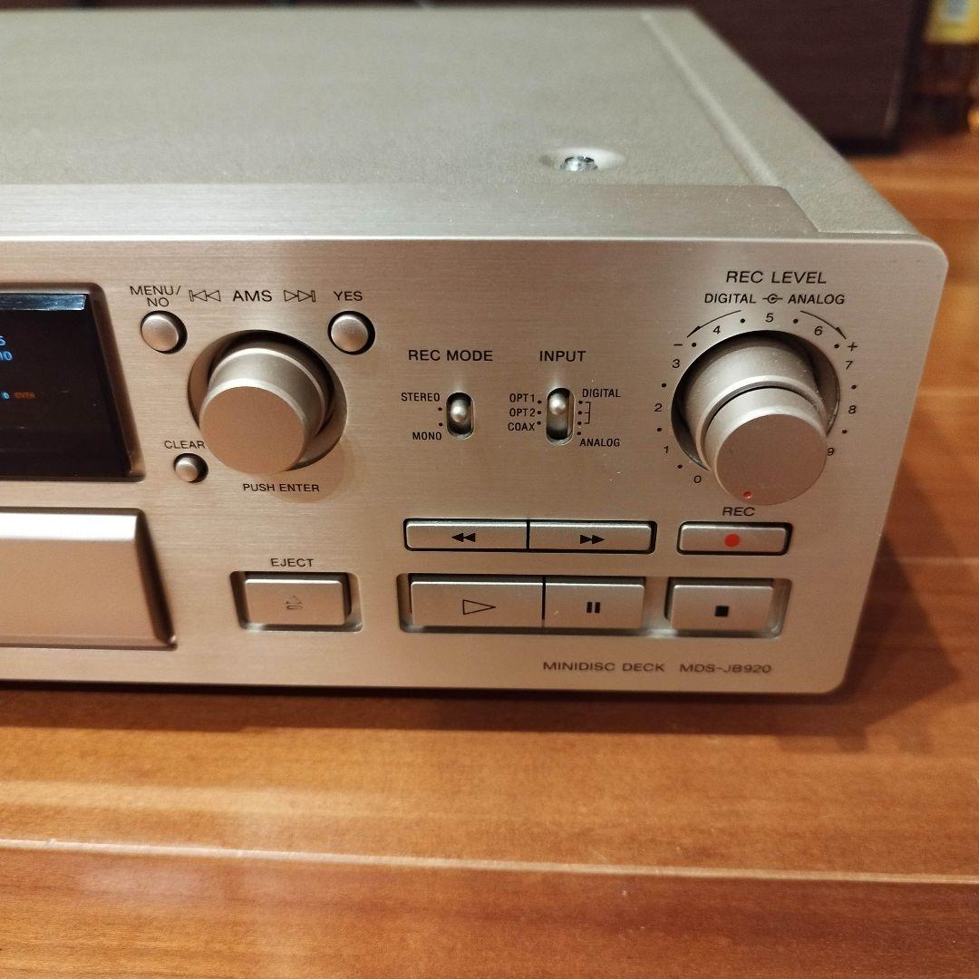 【美品・動作確認済】SONY MDデッキ MDS-JB920