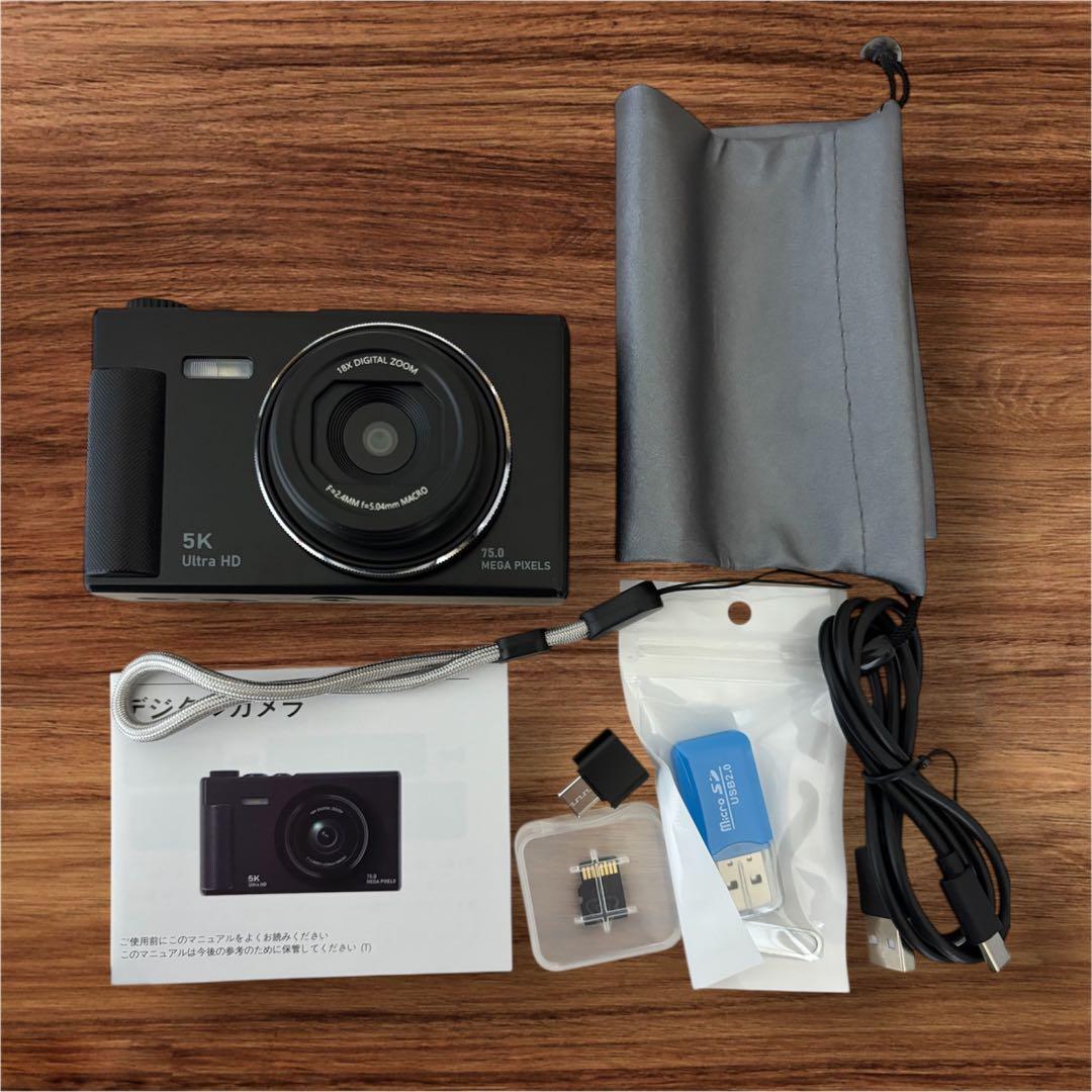 新品❣️デジタルカメラ 5K 7500万画素 2.8インチスクリーン