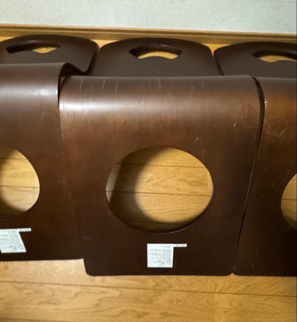 ニトリ 木製 座椅子 6脚　木製座イス　曲げ木