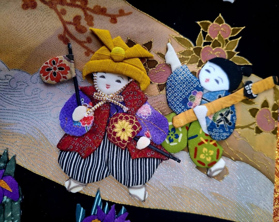 押し絵、タペストリ－、フレ－ム　「端午の節句」