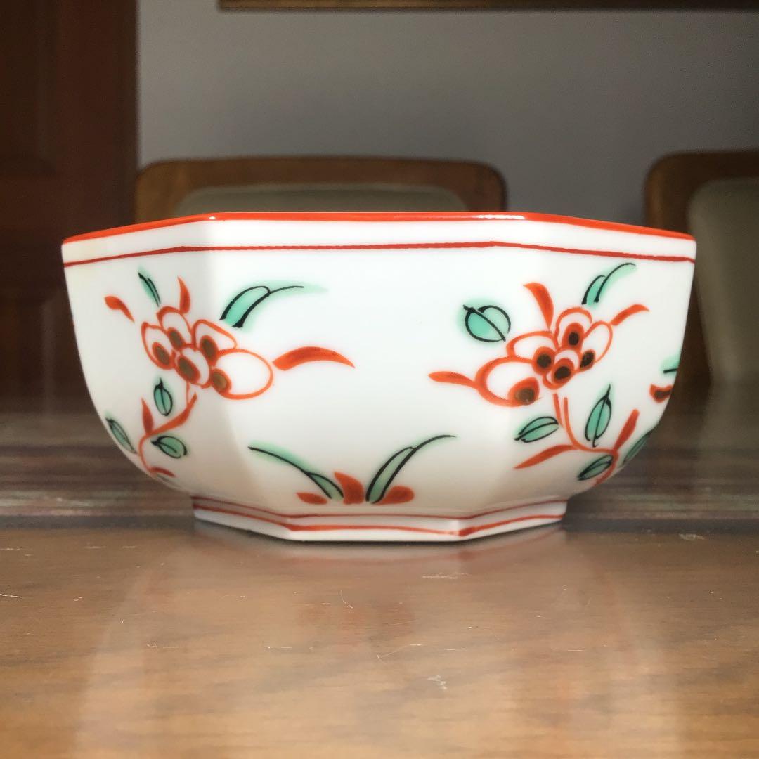 『発見うー特価』　たち吉　『赤呉須花鳥』　赤絵金彩　小鉢　5枚　縁起物