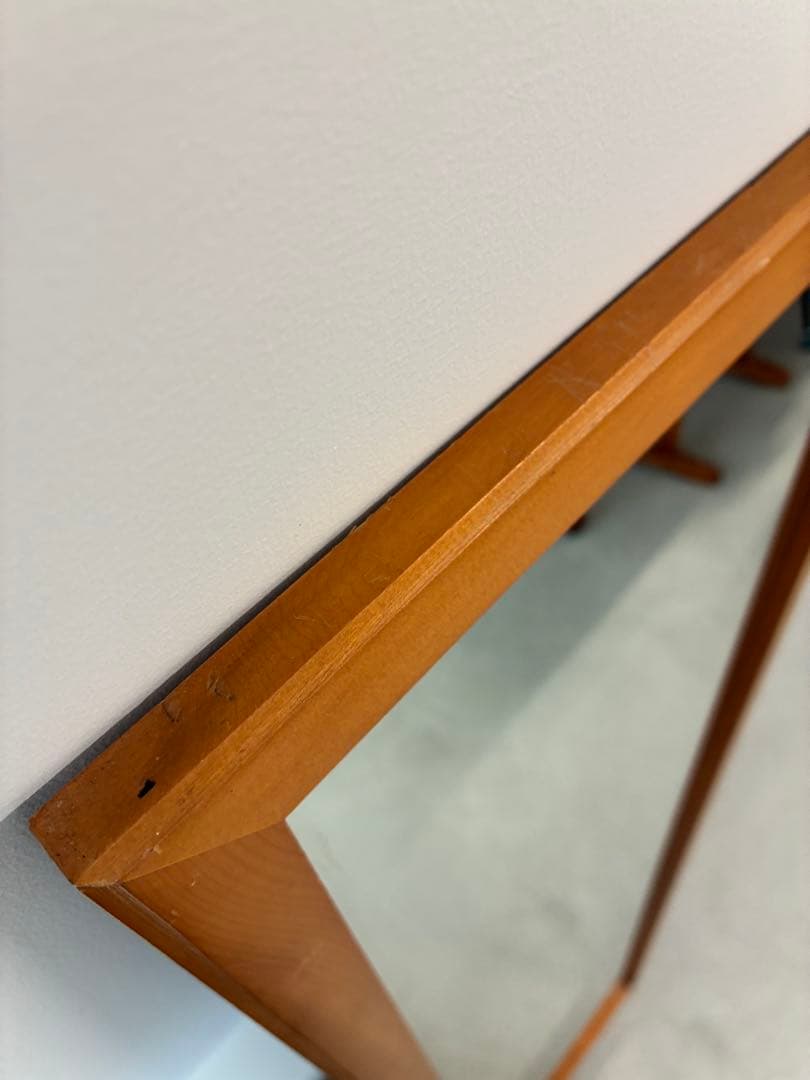 長め　北欧　壁に立て掛けて使えるミラー　ミッドセンチュリー　ビンテージ