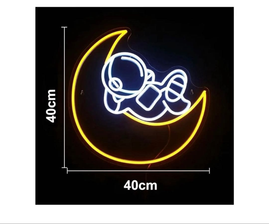 宇宙飛行士 ネオンライト アート LED ネオンサイン USB 調光スイッチ