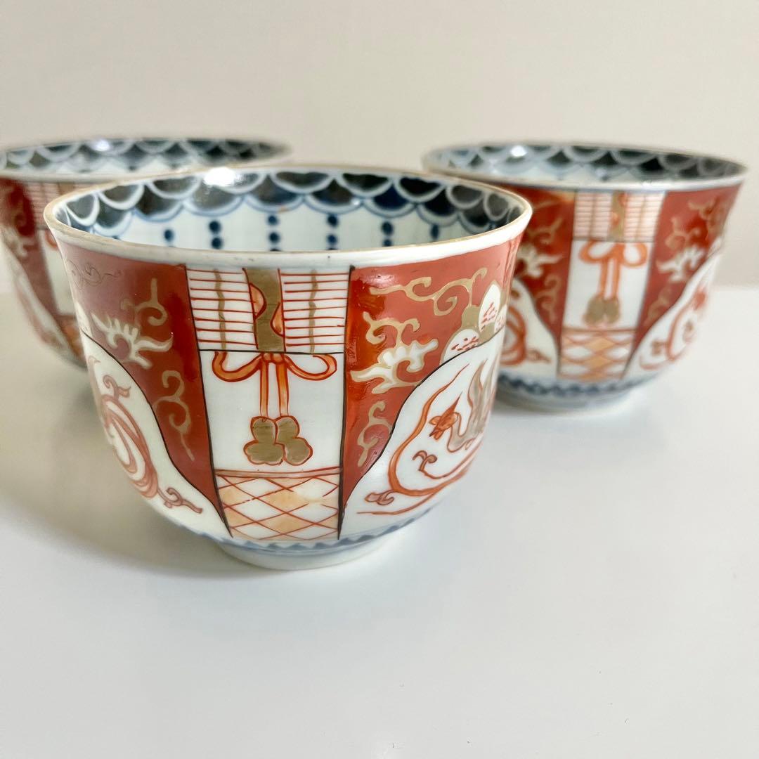 古伊万里　色絵　向付　3客
