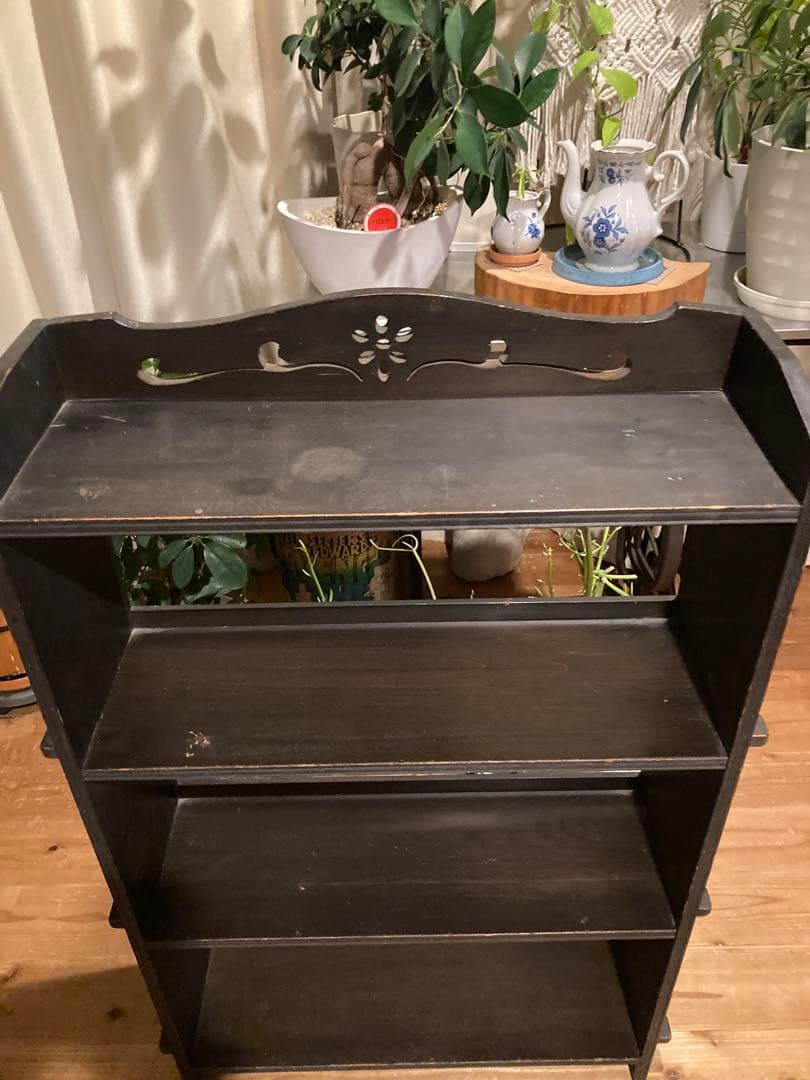 昭和レトロ　木製本棚　くさび式　中棚④段　③