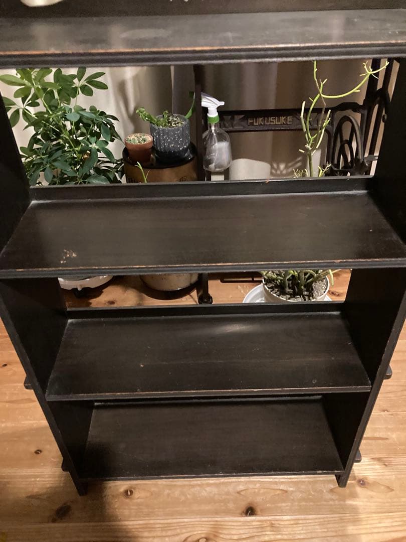 昭和レトロ　木製本棚　くさび式　中棚④段　③