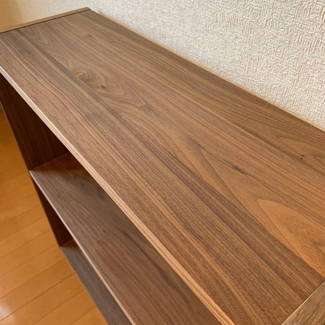 無印 スタッキングシェルフ ワイド2段 ウォールナット材