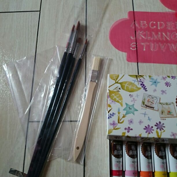 美品♡ ターナー 布絵の具 メディウム 筆 ステンシル