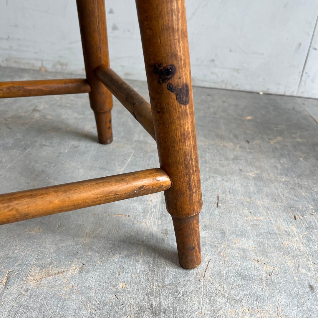 アンティーク スツール 椅子 無垢材 シャビー z664