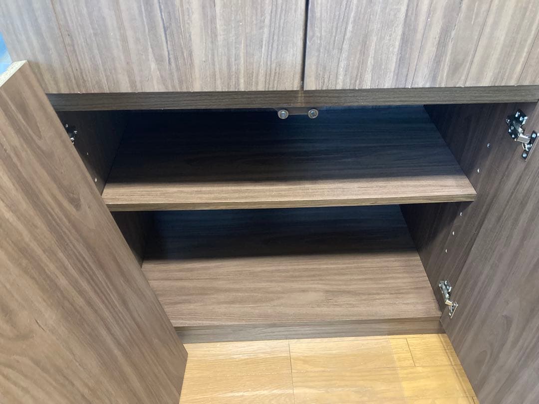 ニトリ キッチンボード ブラウン キャビネット 食器棚