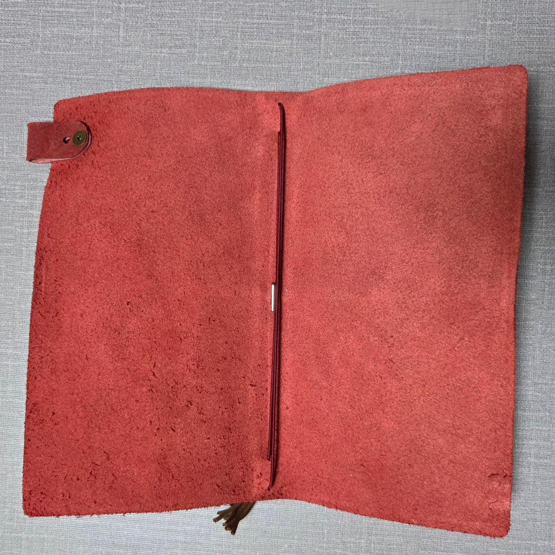 トラベラーズノートカバー ピンク レギュラーサイズ オイルレザー ノート付