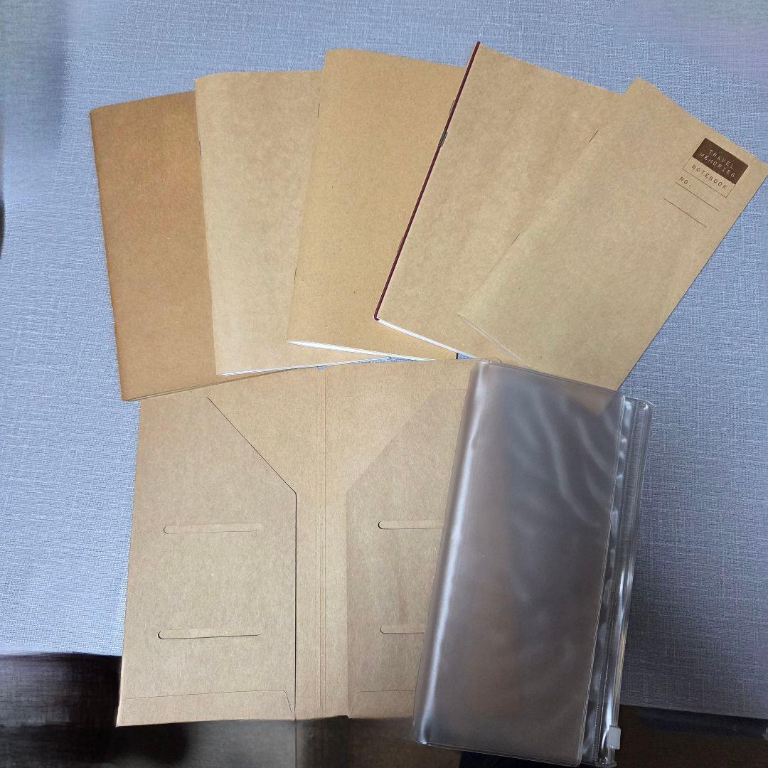 トラベラーズノートカバー ピンク レギュラーサイズ オイルレザー ノート付