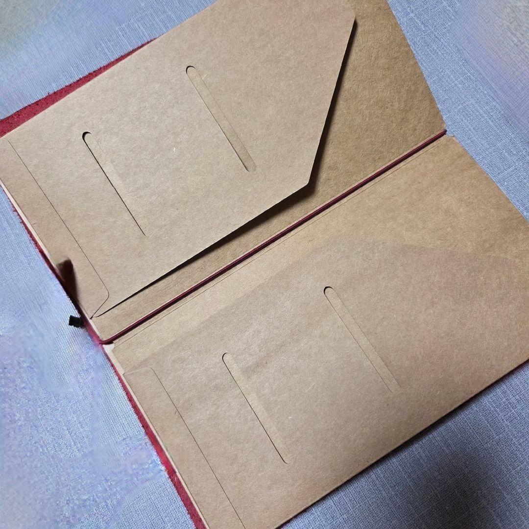 トラベラーズノートカバー ピンク レギュラーサイズ オイルレザー ノート付