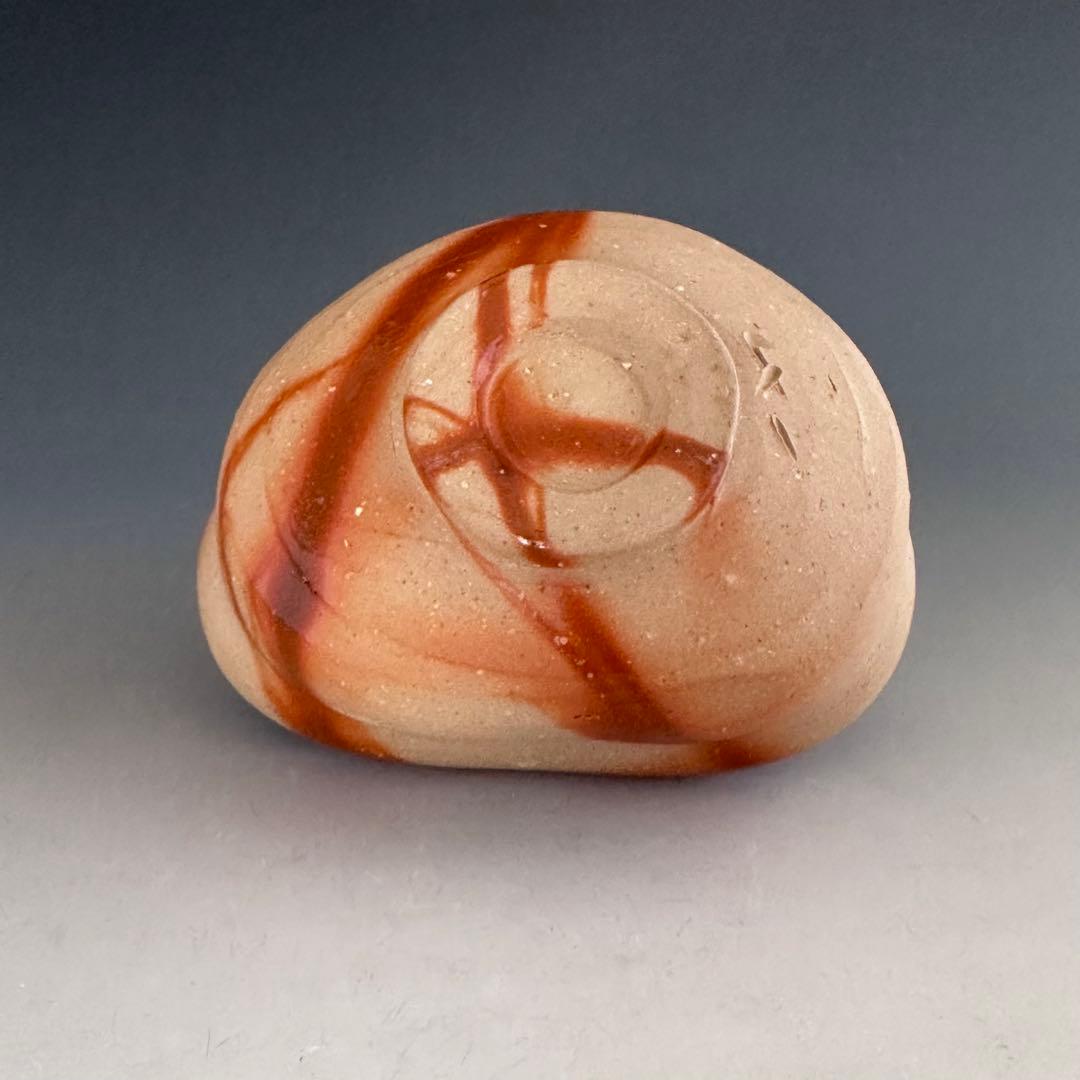 茶道具　備前焼　緋襷　沓形　茶碗　伊勢崎競　共箱　陶芸　茶会　稽古　薄茶　抹茶