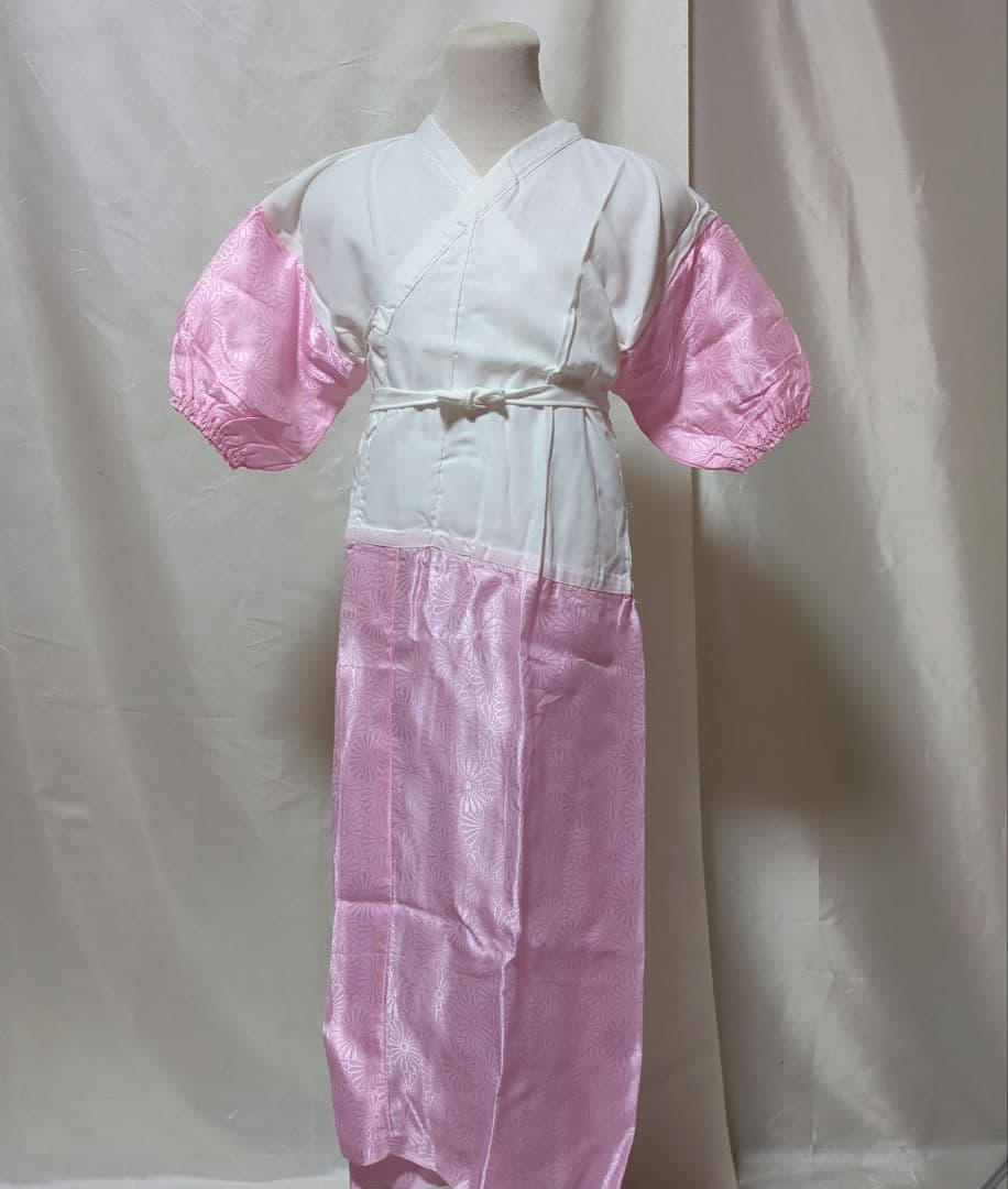 七五三　７歳　人気水色着物　おしゃれコーディネート一式　簪セット付き