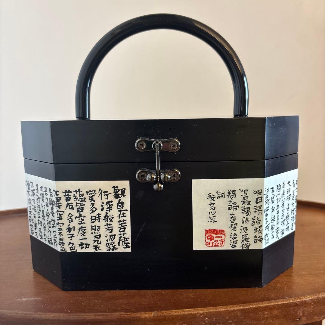 デコパージュ　木製バッグ　ジャポニズム