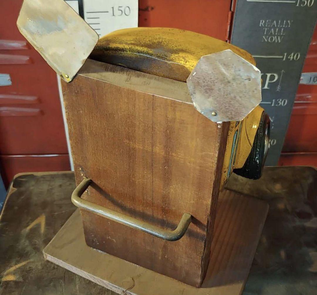 アメリカン雑貨 卓上型 ロールペーパーホルダー&リモコン立て スクールバス