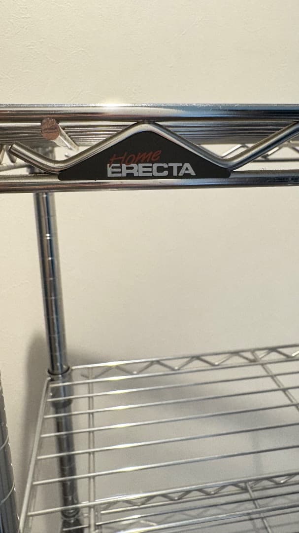  Erecta 4段スチールラック キャスター付き