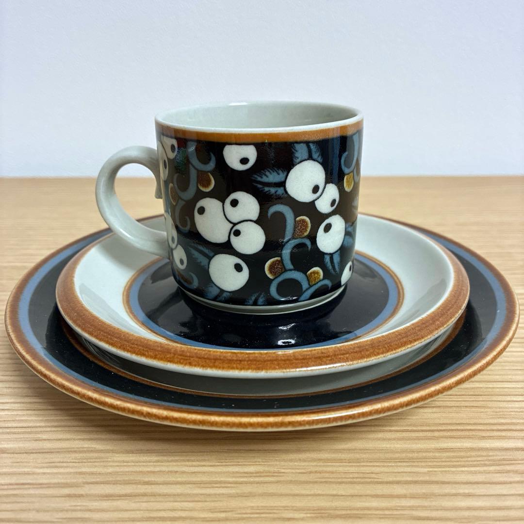 希少　ARABIA　タイカ　カップ&ソーサー　プレート付き　トリオセット