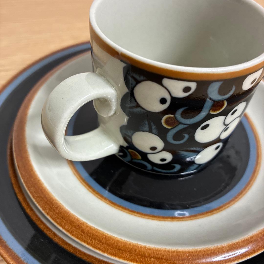 希少　ARABIA　タイカ　カップ&ソーサー　プレート付き　トリオセット