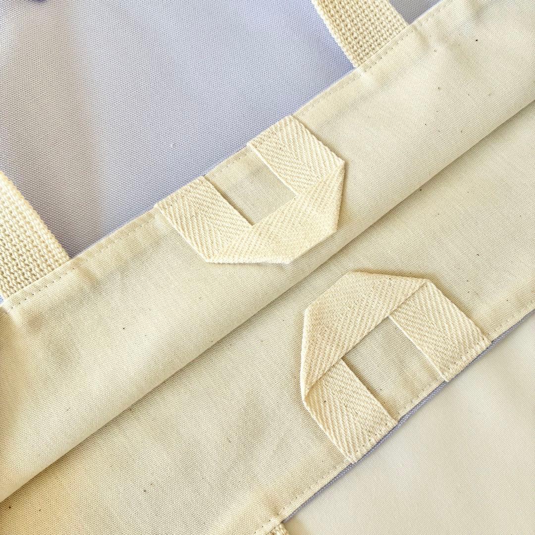 入園入学3点セット　お着替え袋M ライトベージュ　お花キルティング