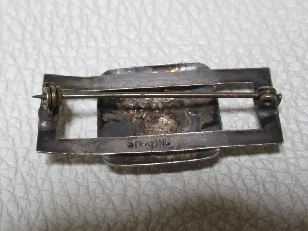 希少美品 1950年代◆アメリカ海兵隊 純銀製/SILVER 襟章/バッジ/徽章