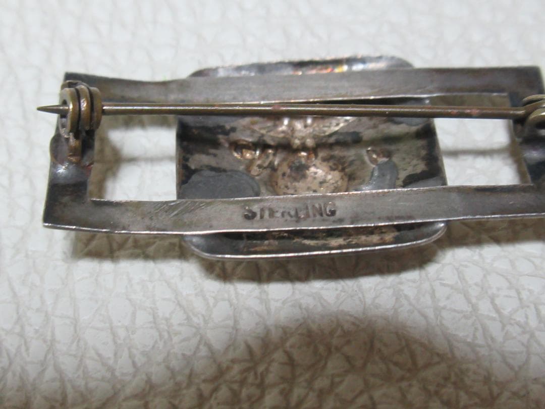 希少美品 1950年代◆アメリカ海兵隊 純銀製/SILVER 襟章/バッジ/徽章