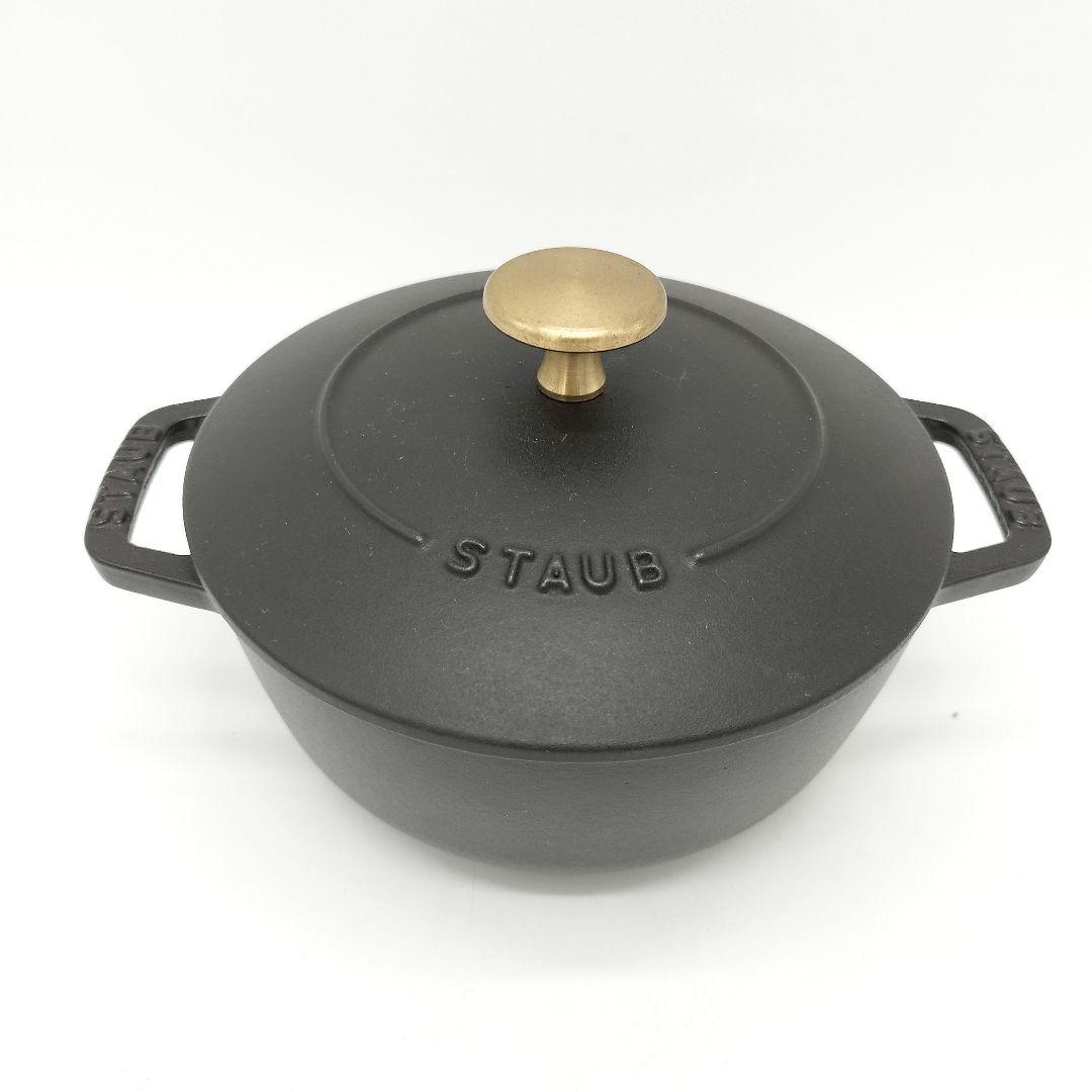 未使用　STAUB　ストウブ　Wa-NABE　Sサイズ　16cm　ブラック