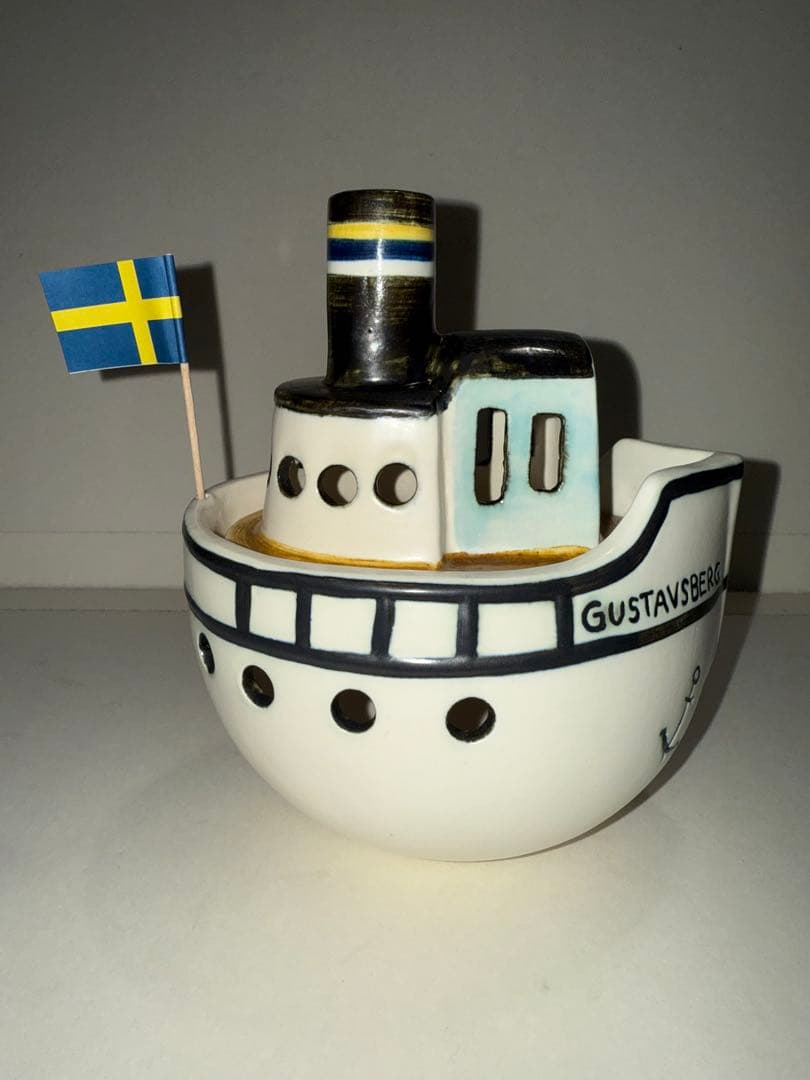 新品未使用品　リサラーソン　グスタフスベリ　ボート　陶器　船　置物