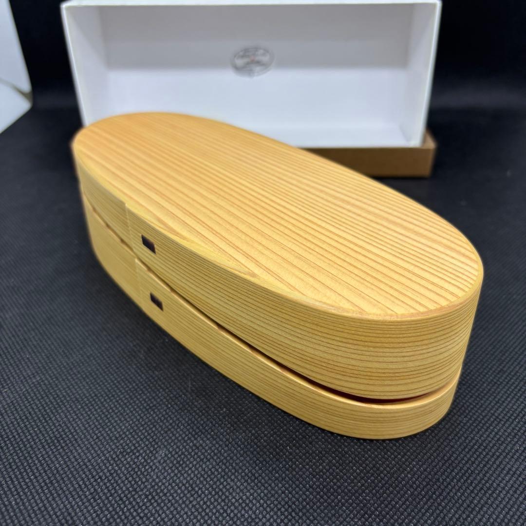 大館曲げわっぱ　弁当箱　軌（みち）(朱) 1140