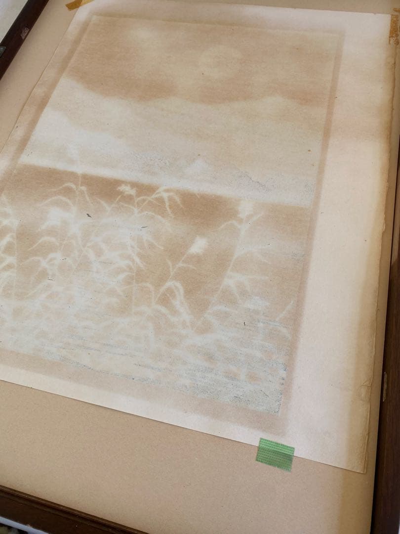 井堂雅夫 木版画　風景画　額入り