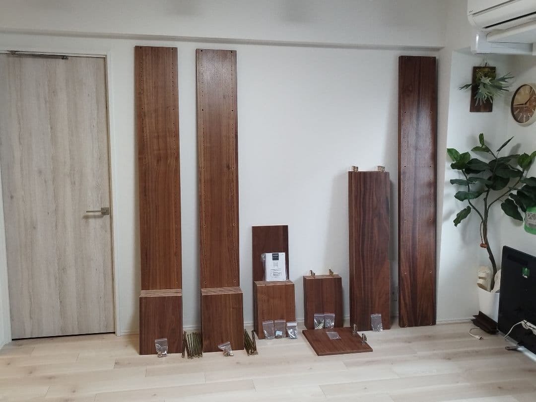 【お盆値下げ中】壁面シェルフ ミドルブラウン　美品 付属品等完備　コネクト