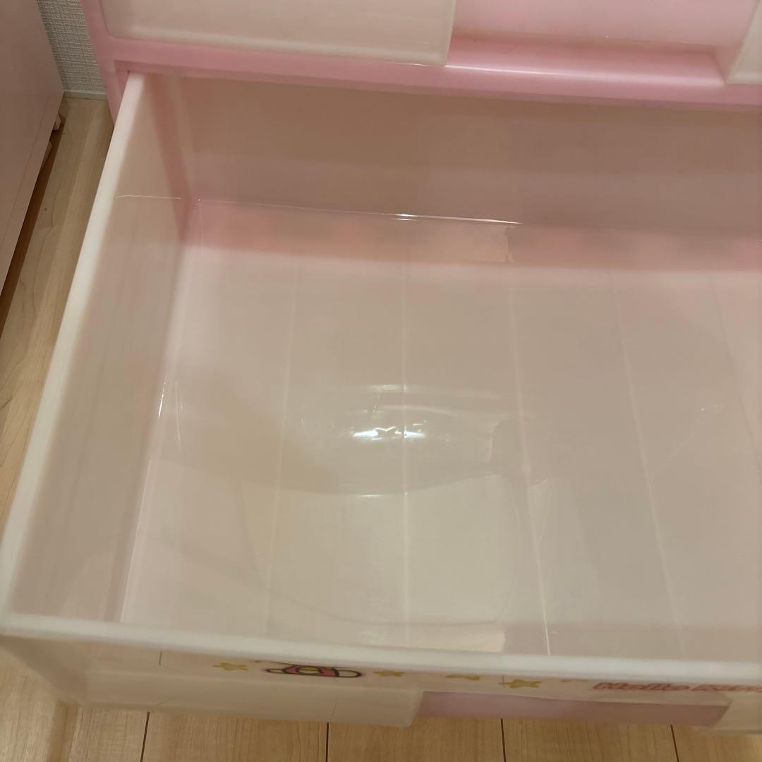 サンリオ ハローキティ 2000年 収納ケース 3段チェスト 平成レトロ カラボ