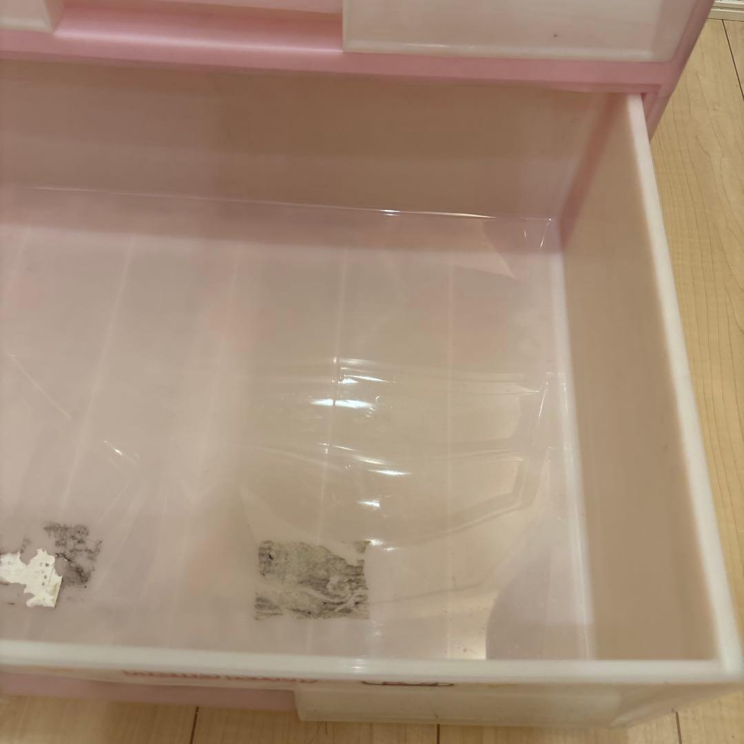 サンリオ ハローキティ 2000年 収納ケース 3段チェスト 平成レトロ カラボ