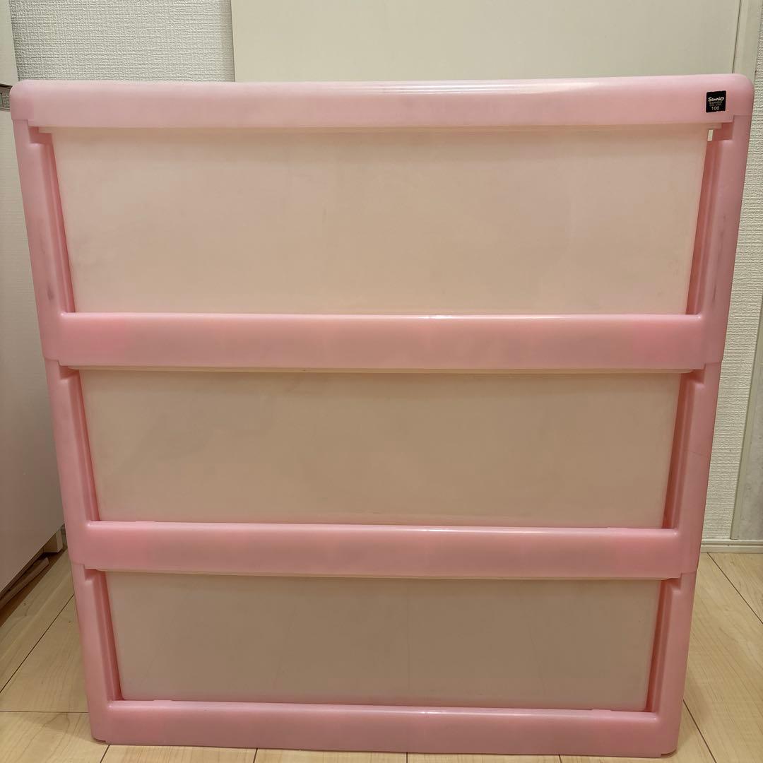 サンリオ ハローキティ 2000年 収納ケース 3段チェスト 平成レトロ カラボ