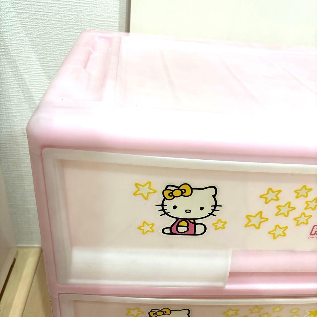 サンリオ ハローキティ 2000年 収納ケース 3段チェスト 平成レトロ カラボ