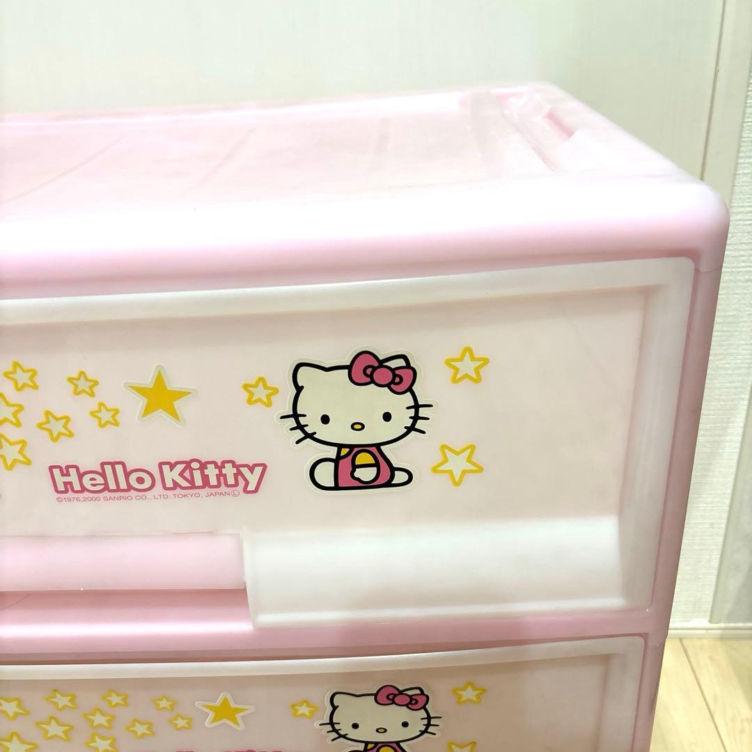 サンリオ ハローキティ 2000年 収納ケース 3段チェスト 平成レトロ カラボ
