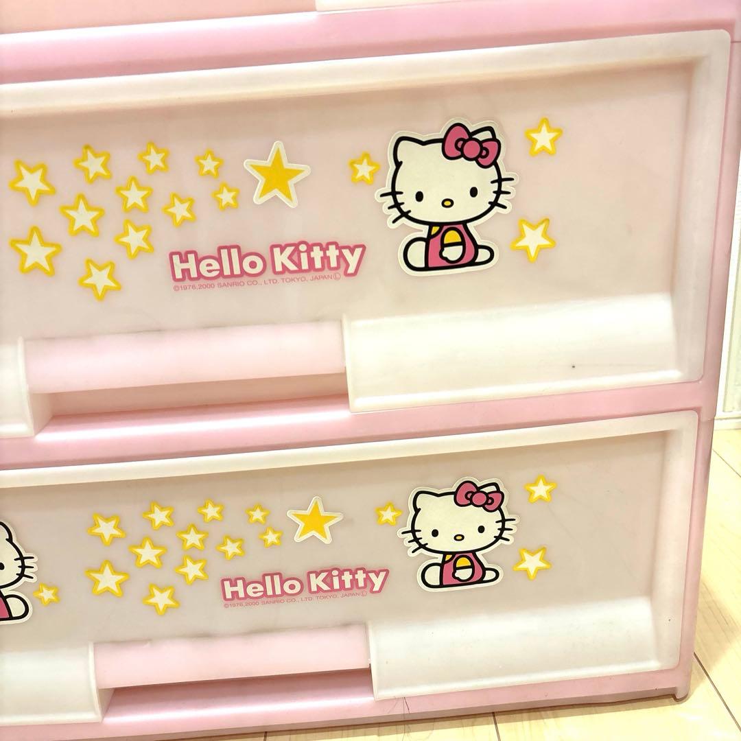 サンリオ ハローキティ 2000年 収納ケース 3段チェスト 平成レトロ カラボ