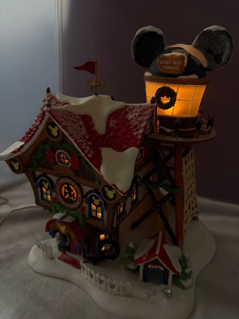 ミッキーノースポールシリーズ ホリデーハウス ライトアップフィギュア ディズニー