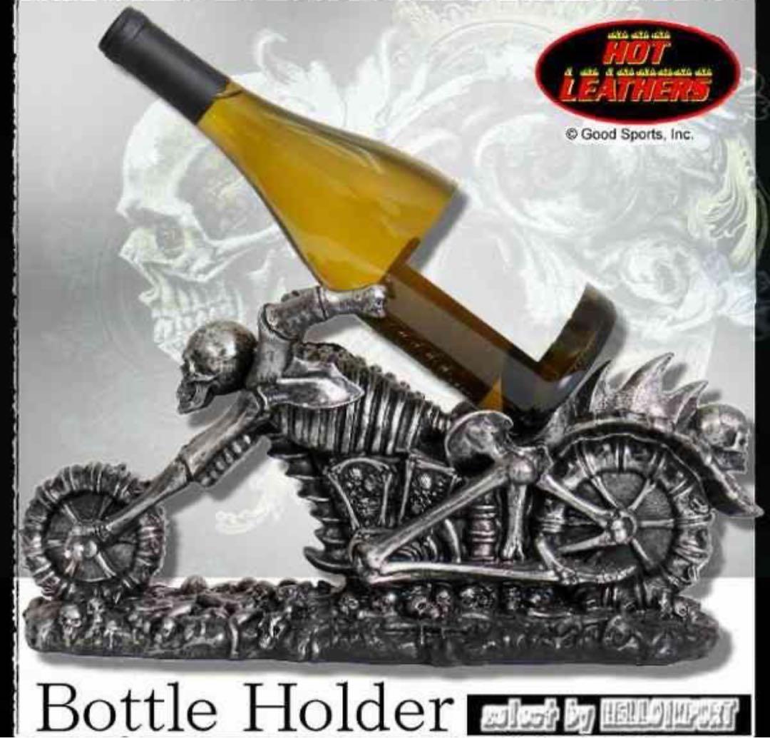 インテリア　雑貨 ワインホルダー ドクロ バイク 型 アメリカ USA