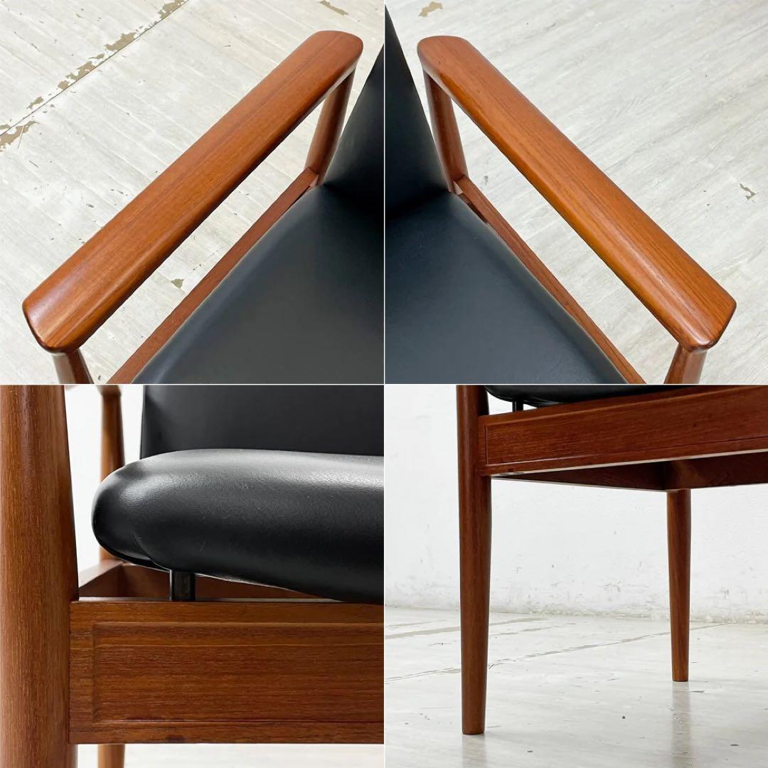 フィンユール No.209 CADO社製 ディプロマットチェア チーク 本革