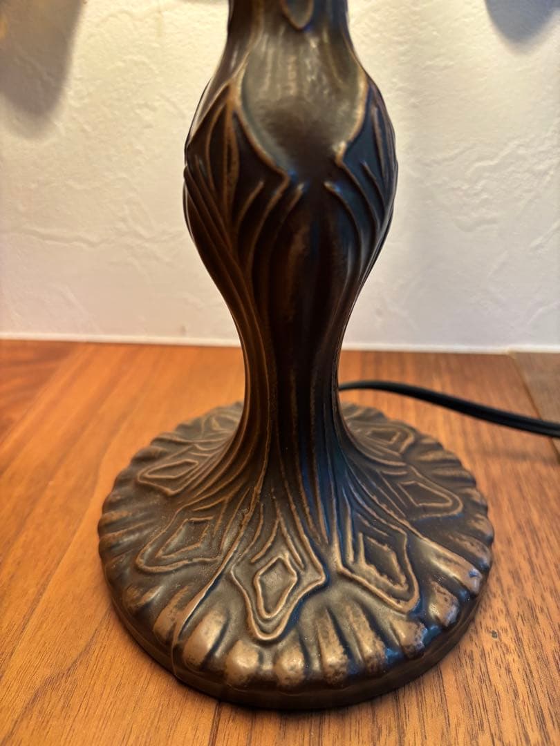 ステンドグラスランプ トンボ柄 レトロ