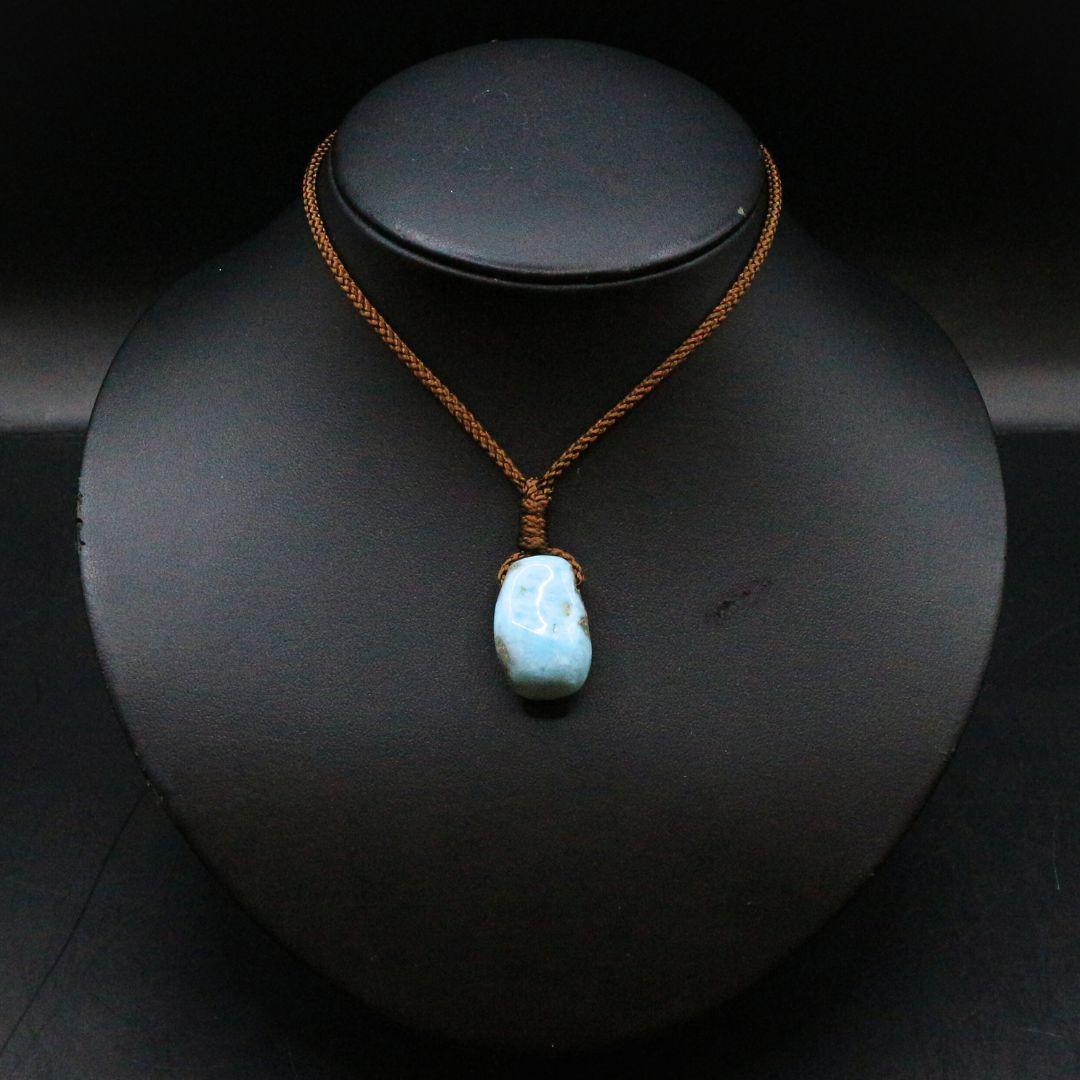 鑑別済 ラリマー 穴あき タンブル ana_tumble217